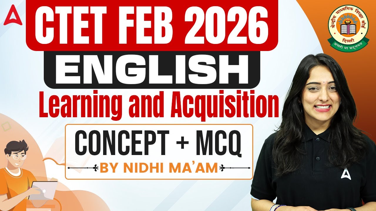 CTET English 2026 | CTET English Learning & Acquisition |CTET English Pedagogy Preparation Nidhi Mam