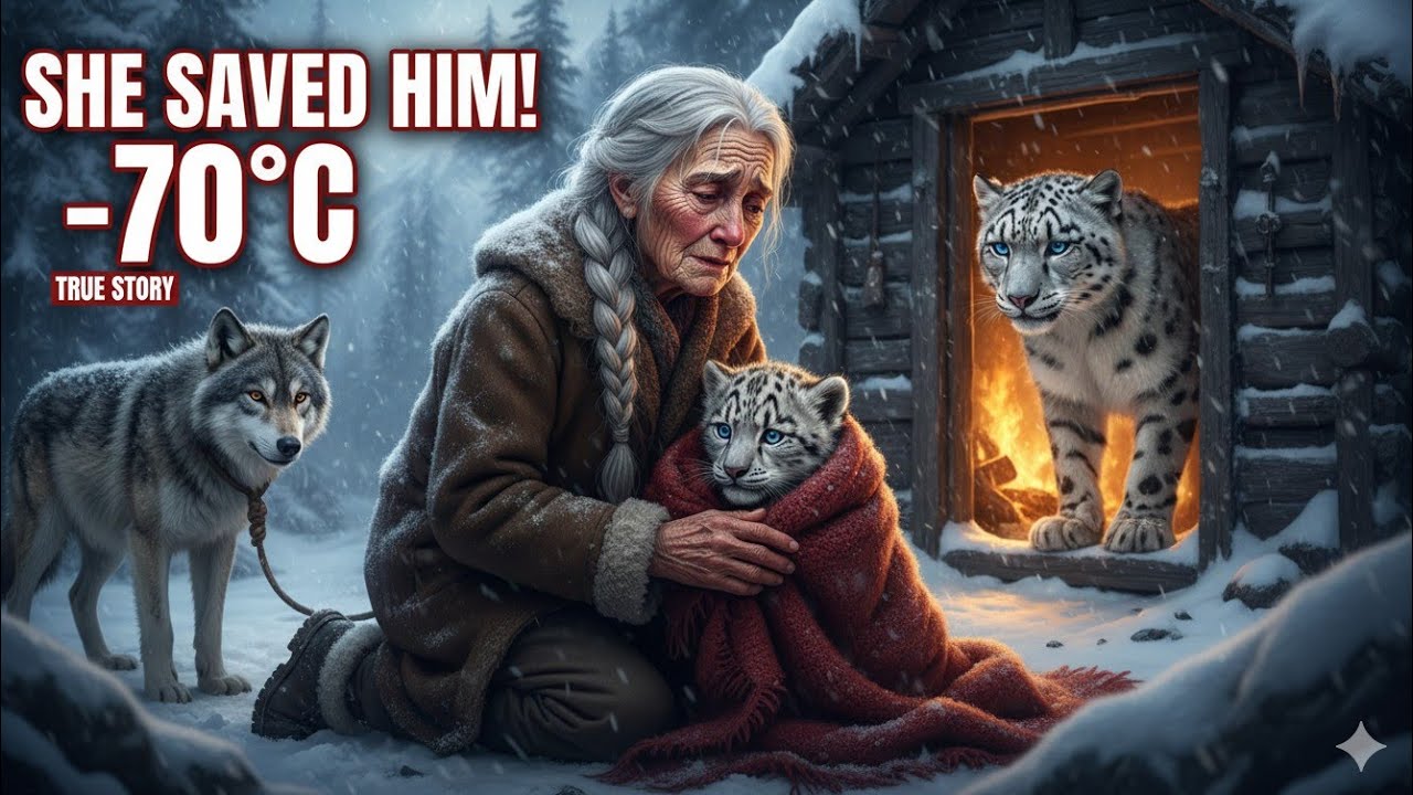 An 80-Year-Old Woman Rescues Snow Leopard Baby | A Heart Touching Story #humanity #kindness #rescue
