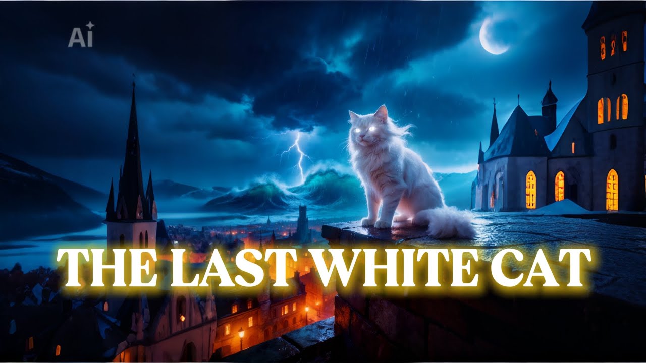 The City Protected by the Last White Cat | A Heartbreaking Stray Cat Legend #cat #kitten 
