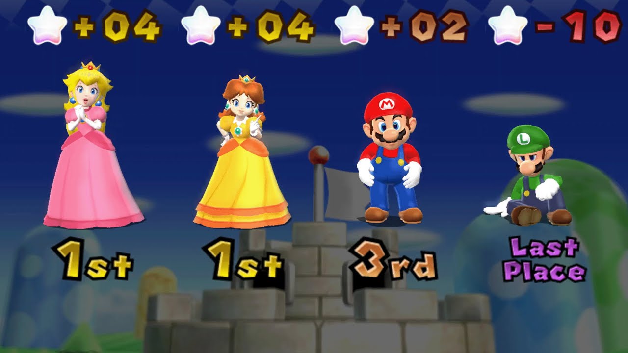 Mario Party 9 - Peach vs Mario vs Luigi vs Daisy - Bowser Station (Master Difficulty)