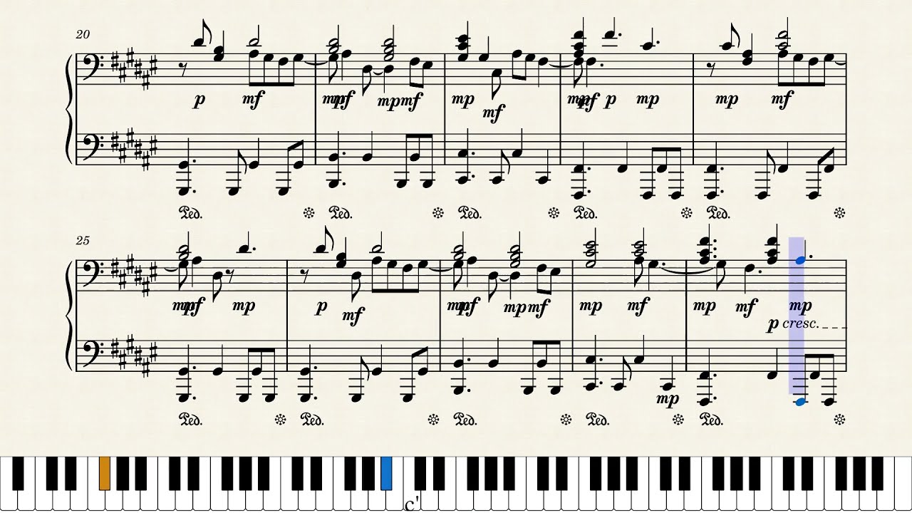 Cigarettes After Sex - Sweet (piano cover) + sheets
