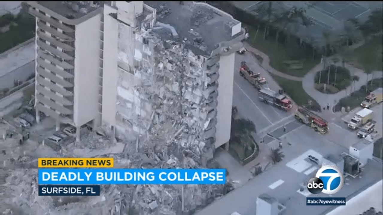 1 dead in collapse at Miami-area condo; 35 people pulled, 55 units destroyed | ABC7