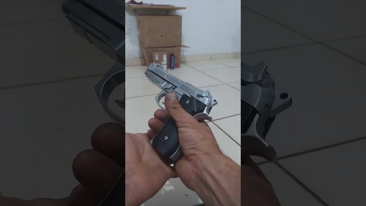 Pistola airsoft gbb hg190 special force toda em metal