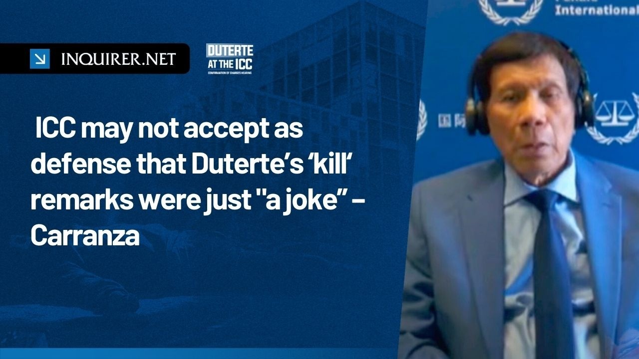 ICC may not accept as defense that Duterte’s ‘kill‘ remarks were just 