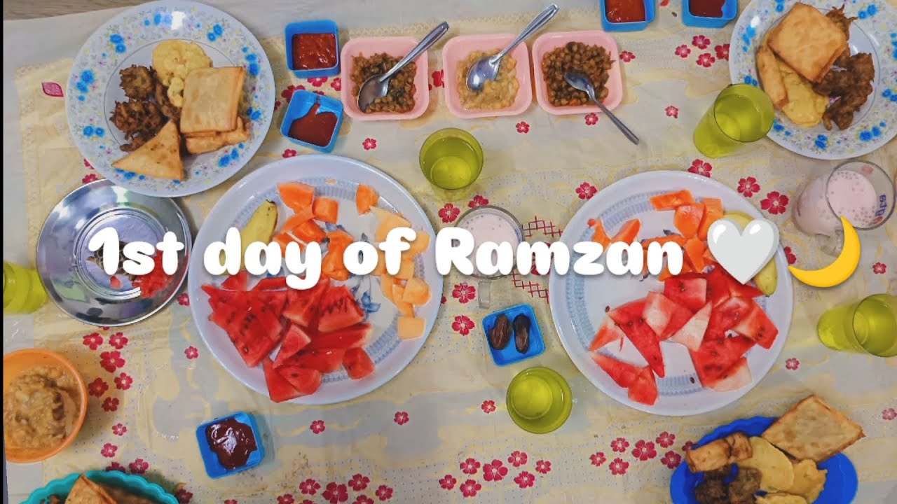 1st day of ramzan🌙 / 1st roza 🤍 #trending #minivlog #trend #food #ramadan #1stramadan #sahri #iftar 
