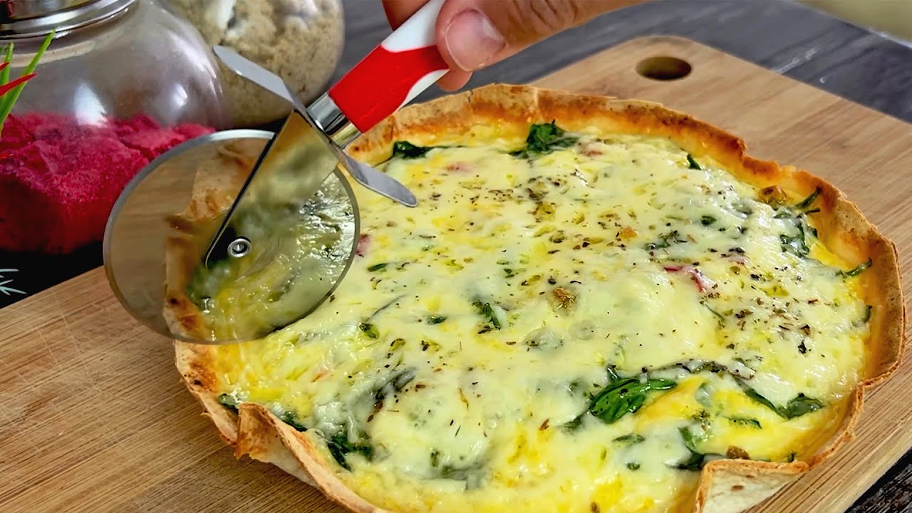 Better Than Pizza! Just pour Eggs to the Tortilla and will amaze you! Healthy ,Easy and Delicious!