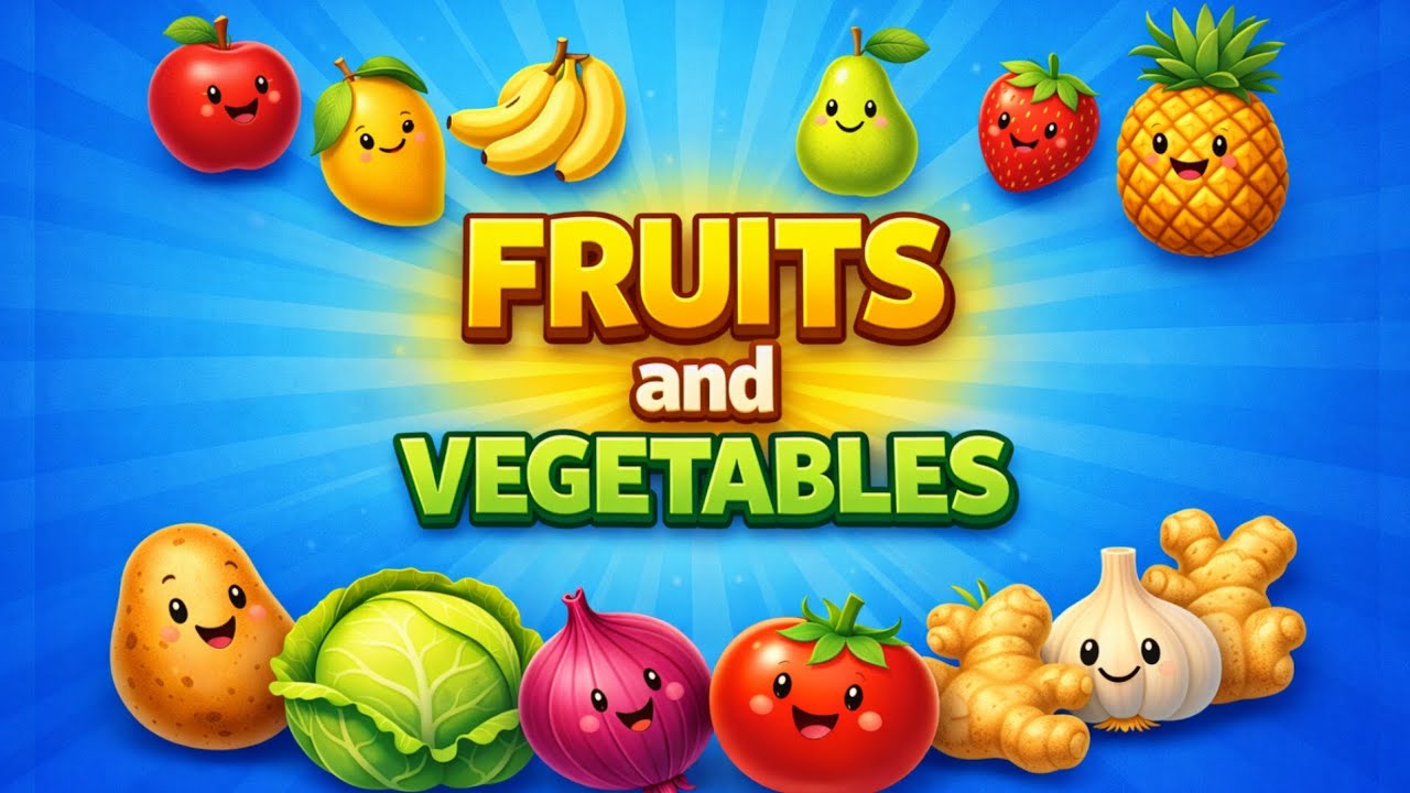 Fruits & Vegetables for Kids | Kids Vocabulary | Educational Video for Kids 