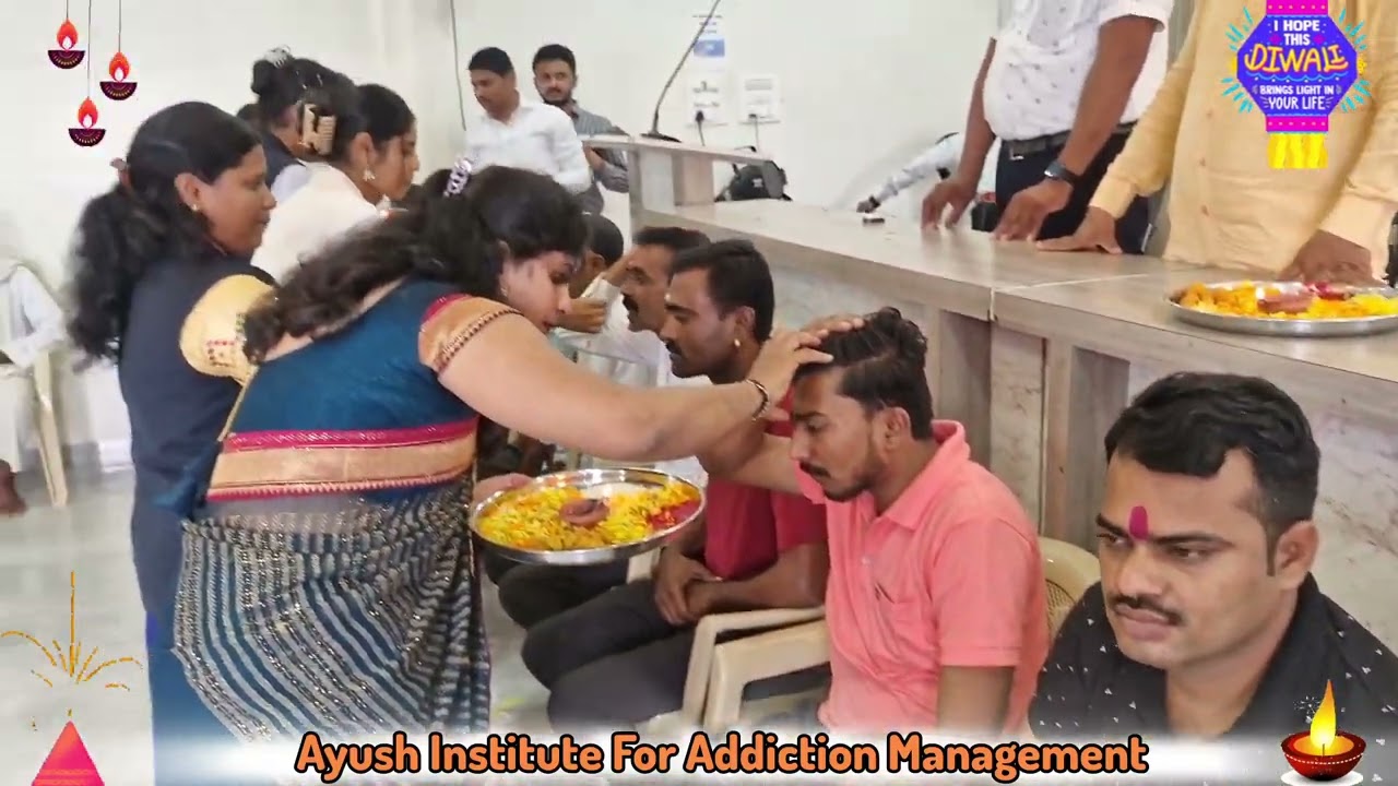 आयुष व्यसनमुक्ती केंद्रात दिवाळी साजरी. #AlcoholRecovery #alcoholfree #alcoholfreelife
