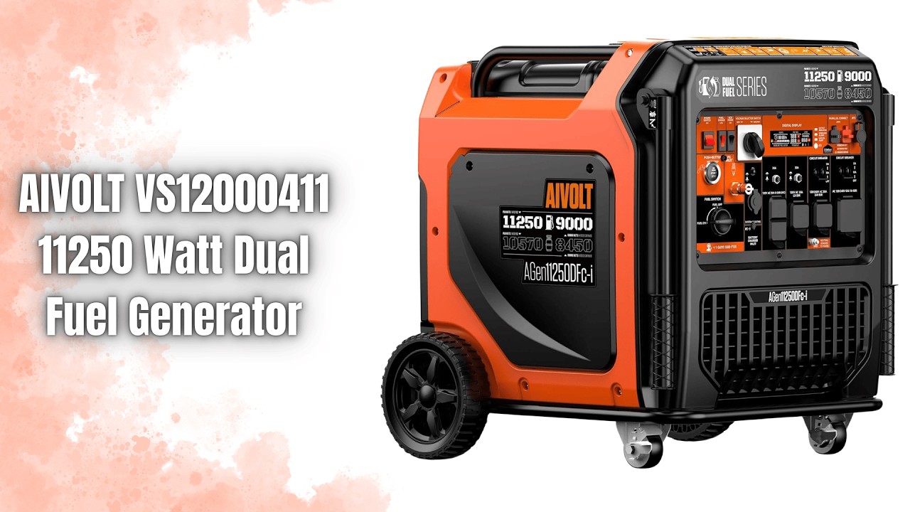AIVOLT VS12000411 Generator Review | 11250W SUPER QUIET Dual Fuel Power!