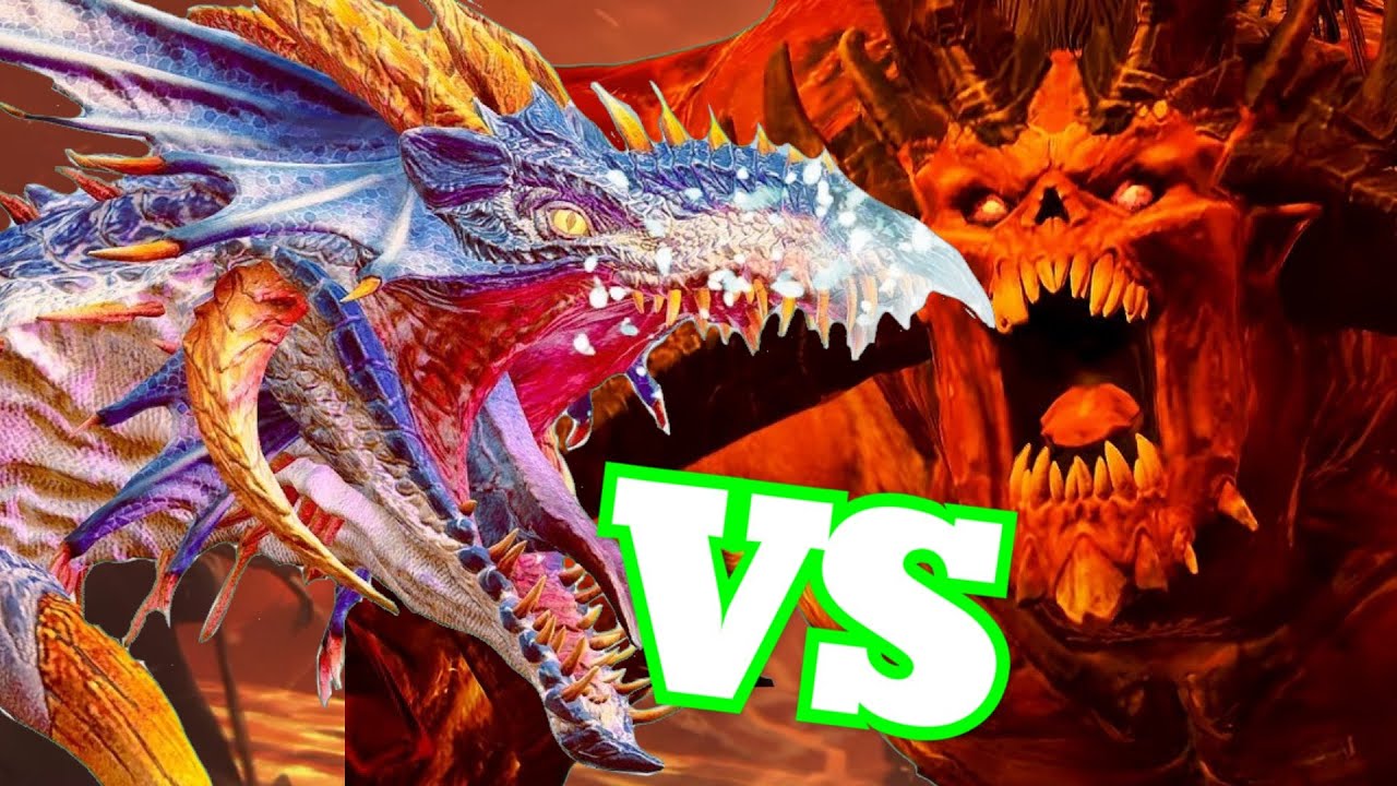 Star Dragon VS Bloodthirster. Total War Warhammer 3 Immortal Empires.