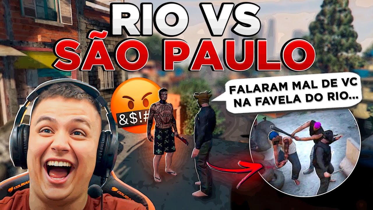 FIZ DUAS FAV3LA BRIGAR SEM MOTIVO no GTA RP 😂 (Modder Clips)