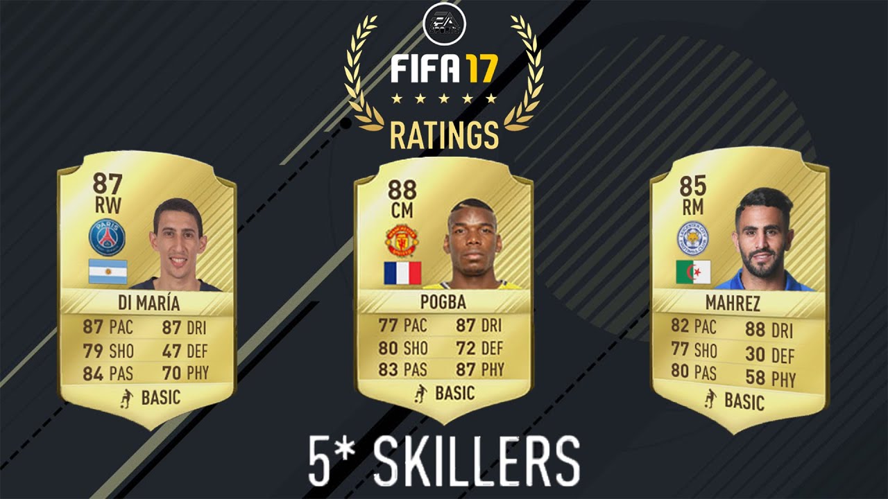 ALL 5* SKILLERS IN FIFA 17!!!