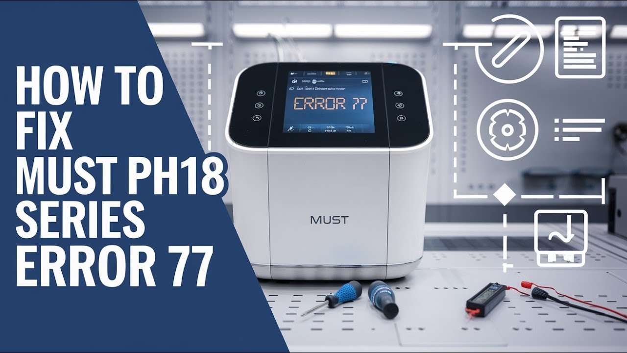 How to FIX Must PH18 series ERROR 77. #SES #Invertor #error  #howto