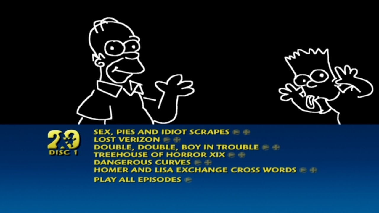 The Simpsons Season 20 Disc 01 DVD Menu
