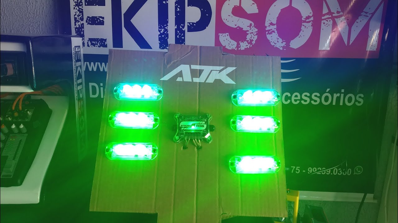TESTANDO O STROBO AJK, KIT MASTER  + DICAS DE INSTALAÇÃO DO PRODUTO! SUPORTA 12 FAROIS EITHA!
