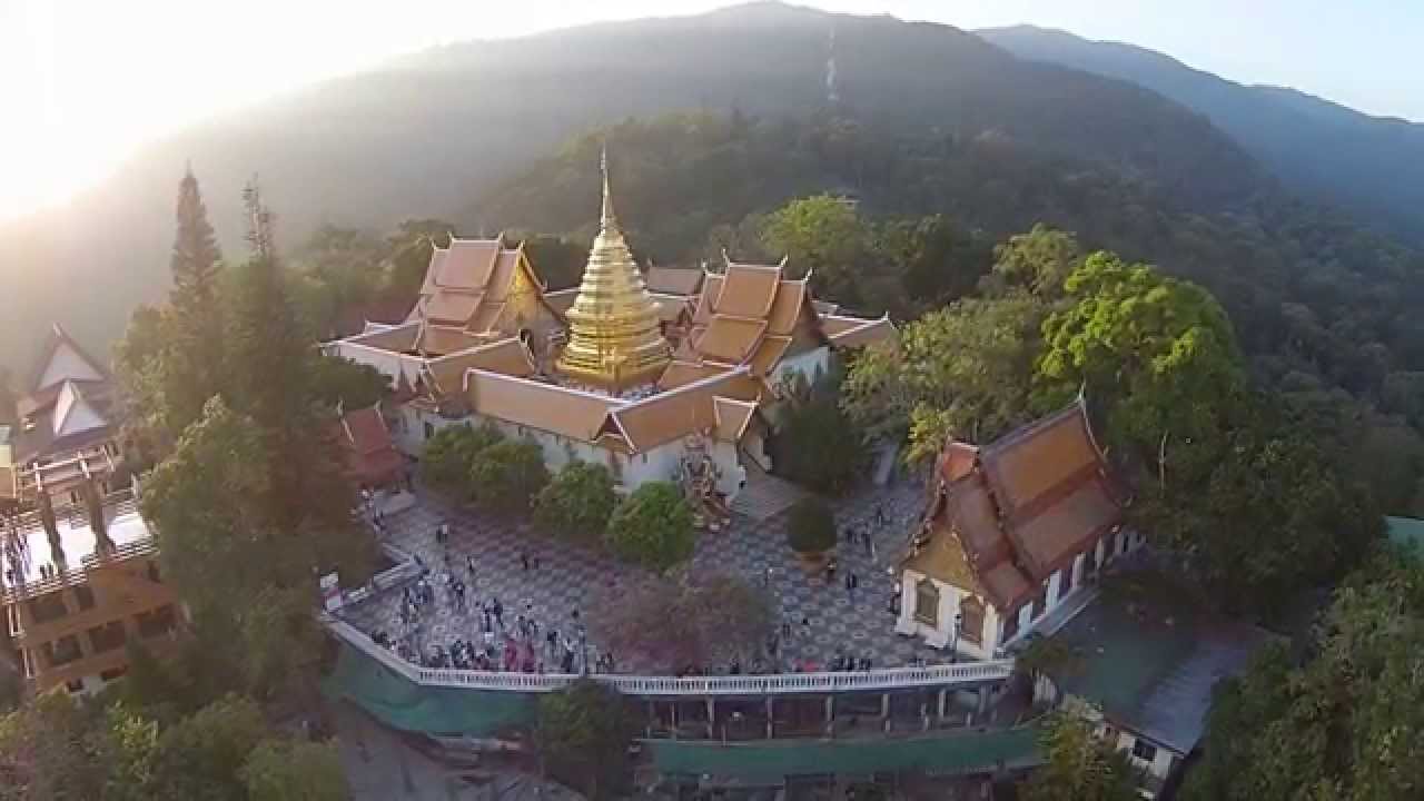 Wat Phra That Doi Suthep, seen from a Drone Part 1/2 (Uncut) HD