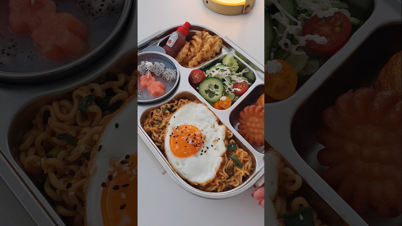 🍱 Pack my lunchbox with me 🥡 #asmr #lunch #bento #shorts