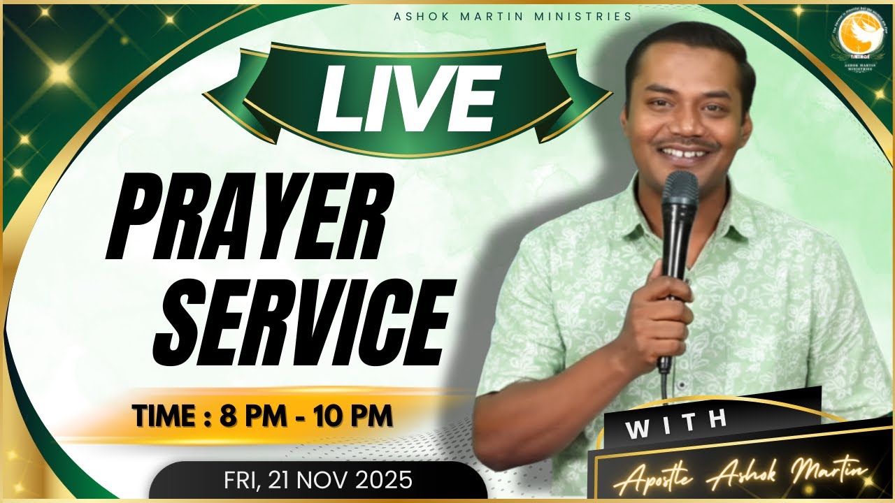 🔴 Live Prayer with Apostle Ashok Martin || @8PM