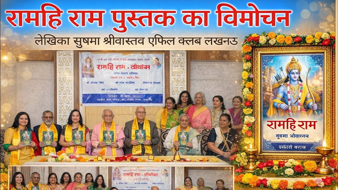  राम कथा पर आधारित कृति” रामहि राम “ का लोकार्पण
