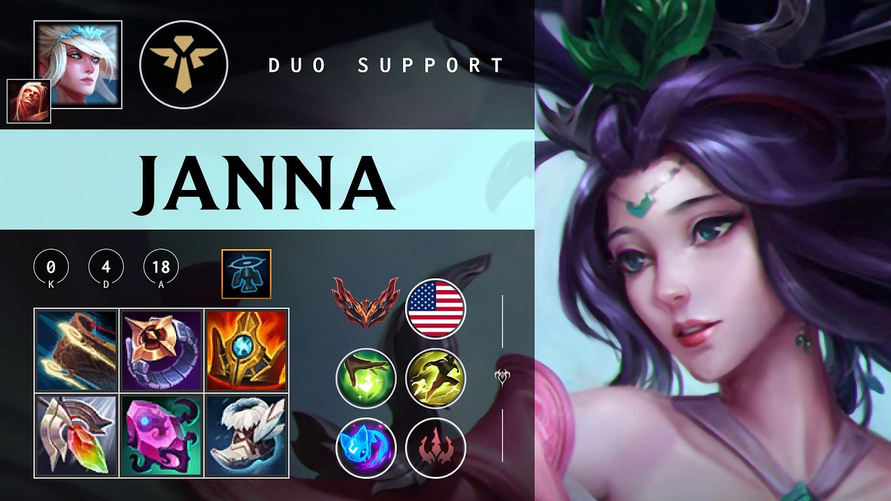 Janna Support vs Seraphine - NA Grandmaster Patch 26.04
