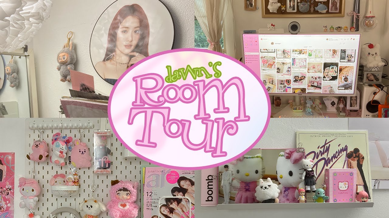 a 24-year-old fangirl's cutesy and cozy room tour ✩ trinkets, kpop, anime, heisei retro vibes!!