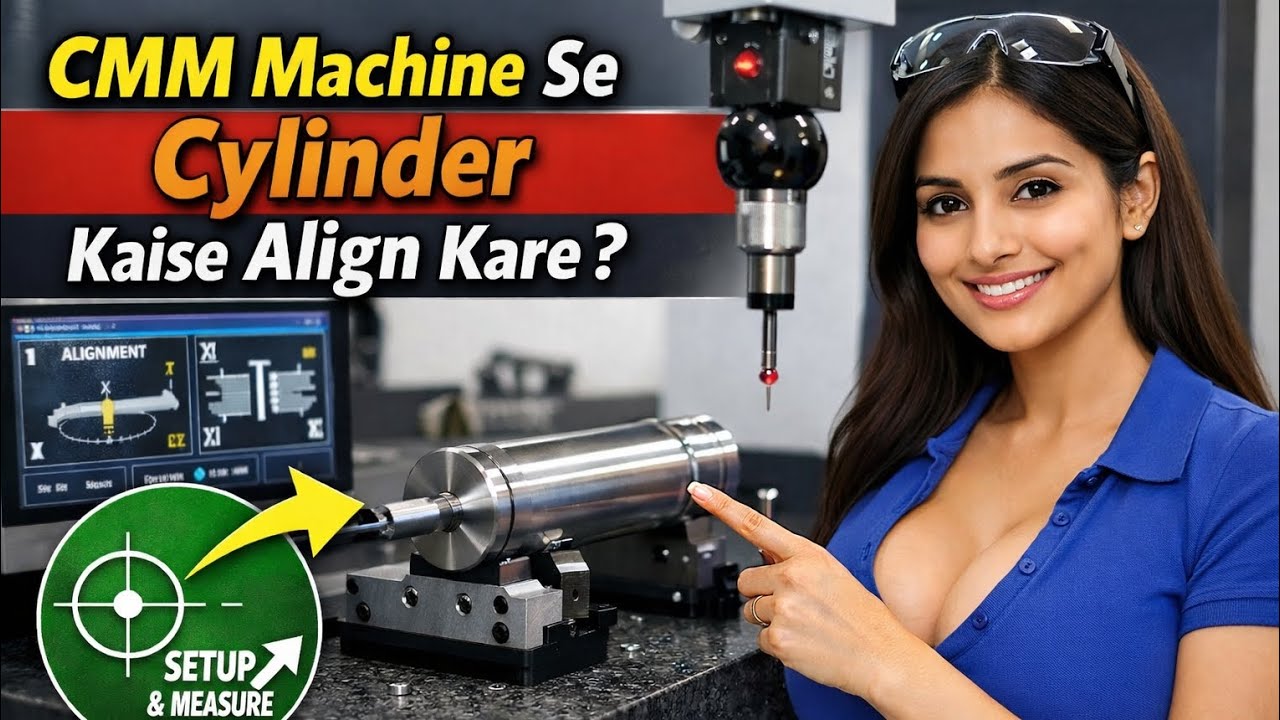 CMM Machine Cylinder Alignment Step by Step | Cylinder Alignment in CMM 💯✅