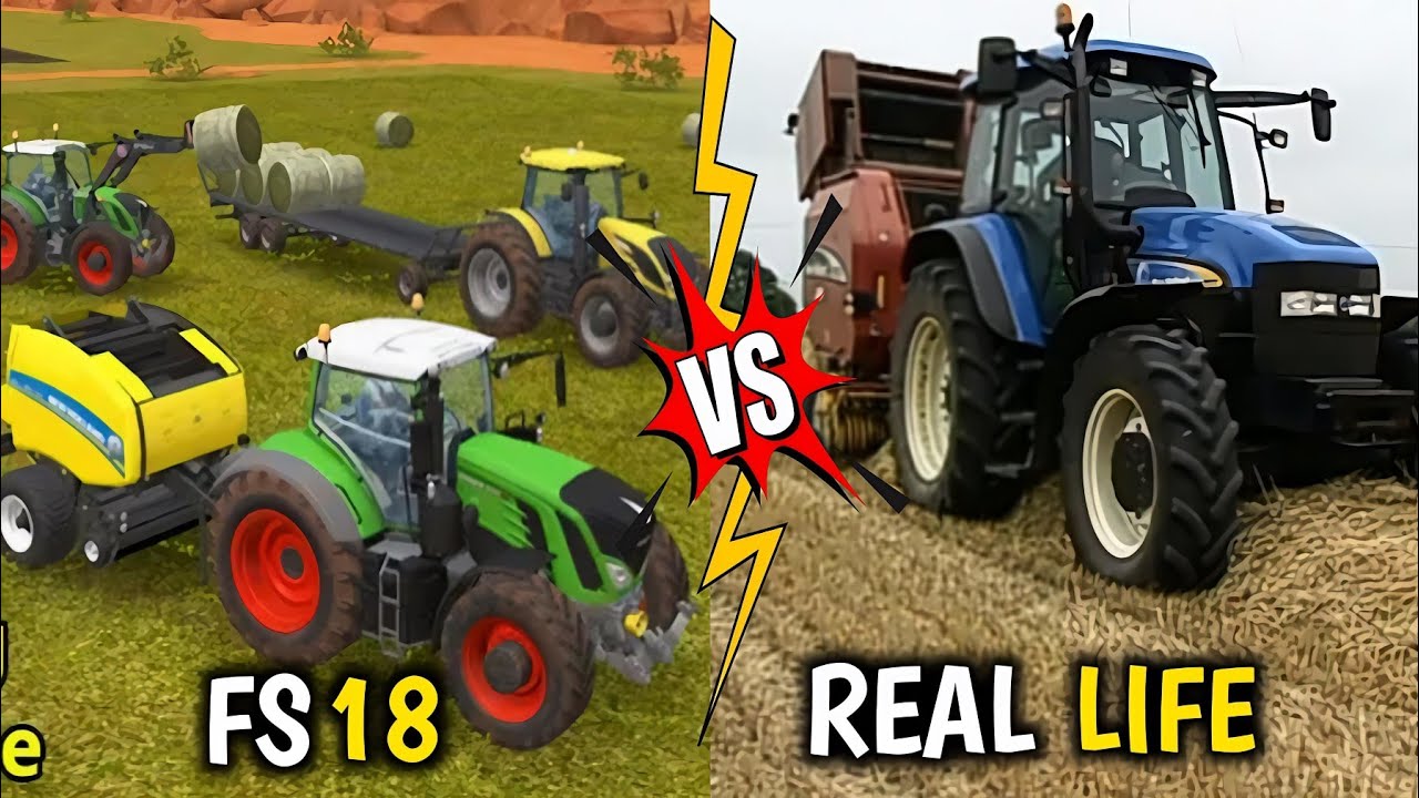 Farming Simulator 18 vs Real life Comparison | Fs18 Gameplay | Timelapse