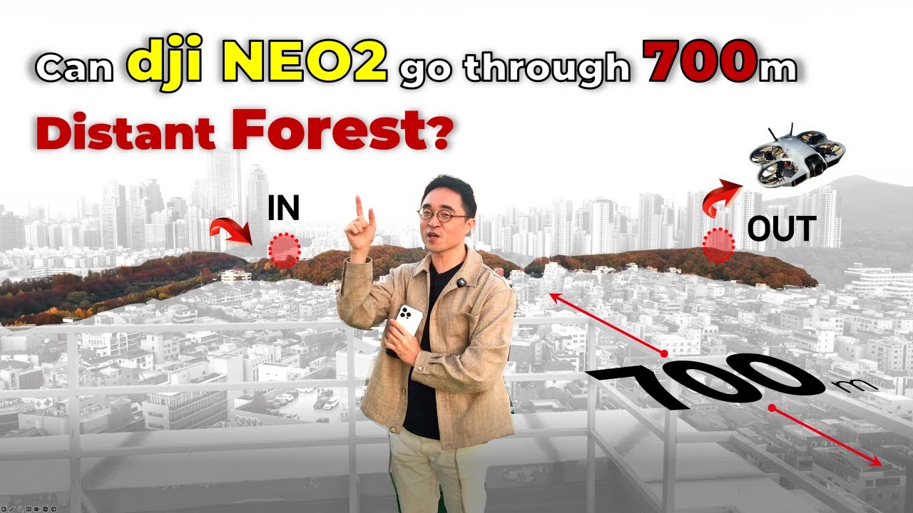 dji NEO2로 700m나 떨어져 있는 저 숲속 안을 비행하고 돌아올 수 있을까?