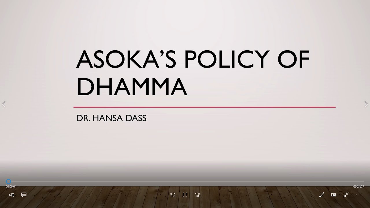 ASOKA&rsquo;S POLICY OF DHAMMA