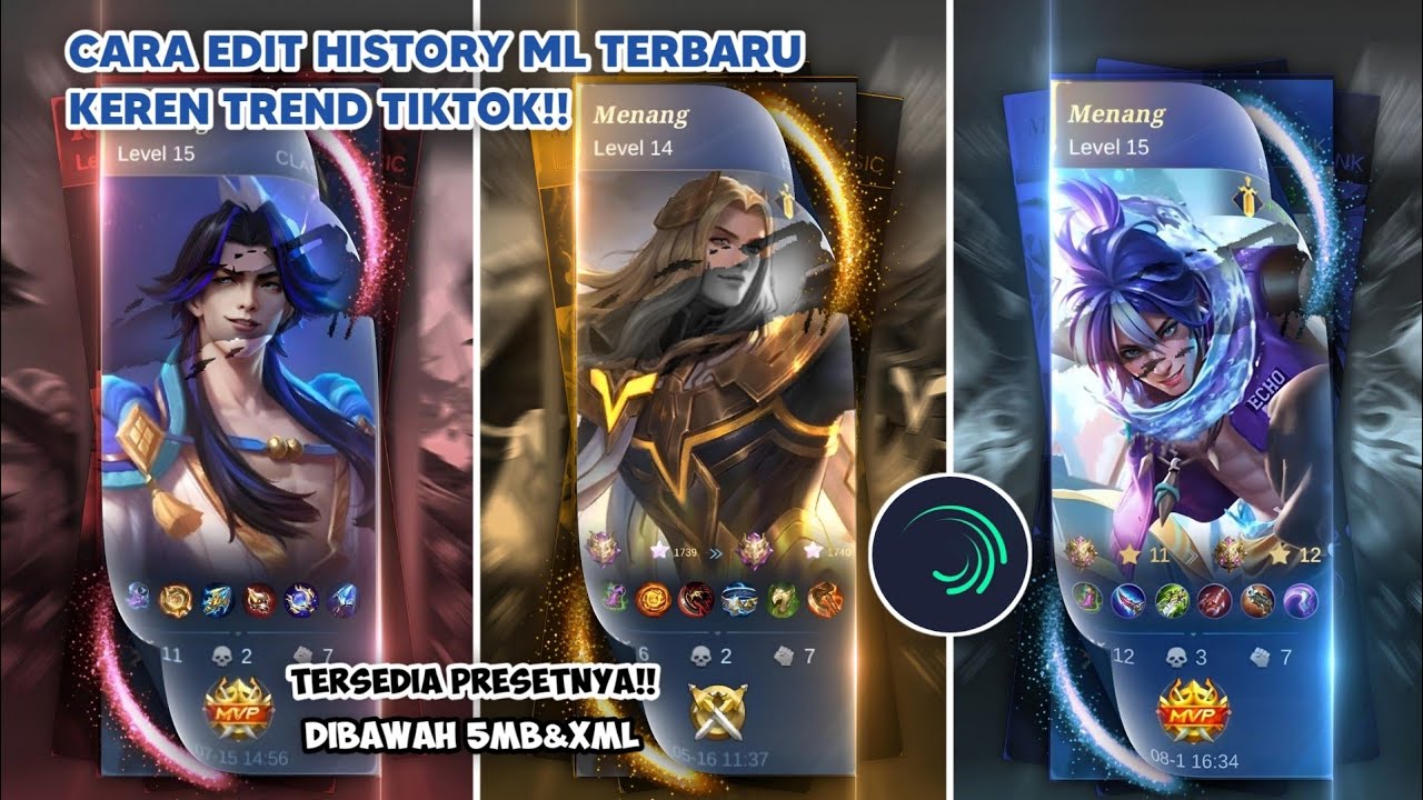 PRESET & TUTORIAL CARA EDIT HISTORY ML TERBARU KEREN || DIAPLIKASI AM🙌