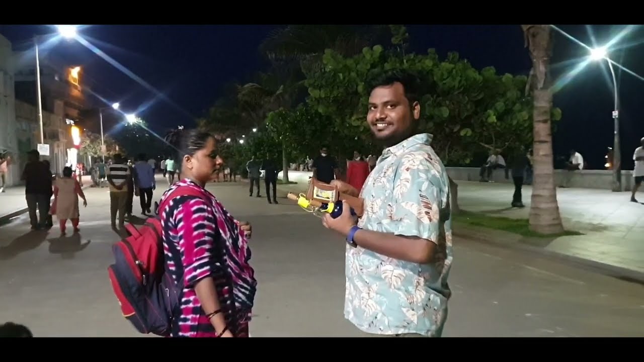 Promenade Pondicherry Street walking tour.. We saw Kiran Bedi, Governor of Puducherry..
