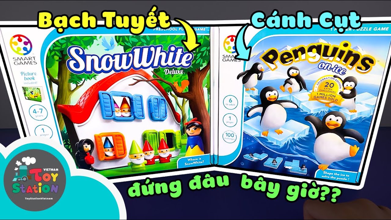 Tìm chỗ đứng Bạch Tuyết trong nhà và chim Cánh Cụt trên băng với Smart Games Puzzle ToyStation 715