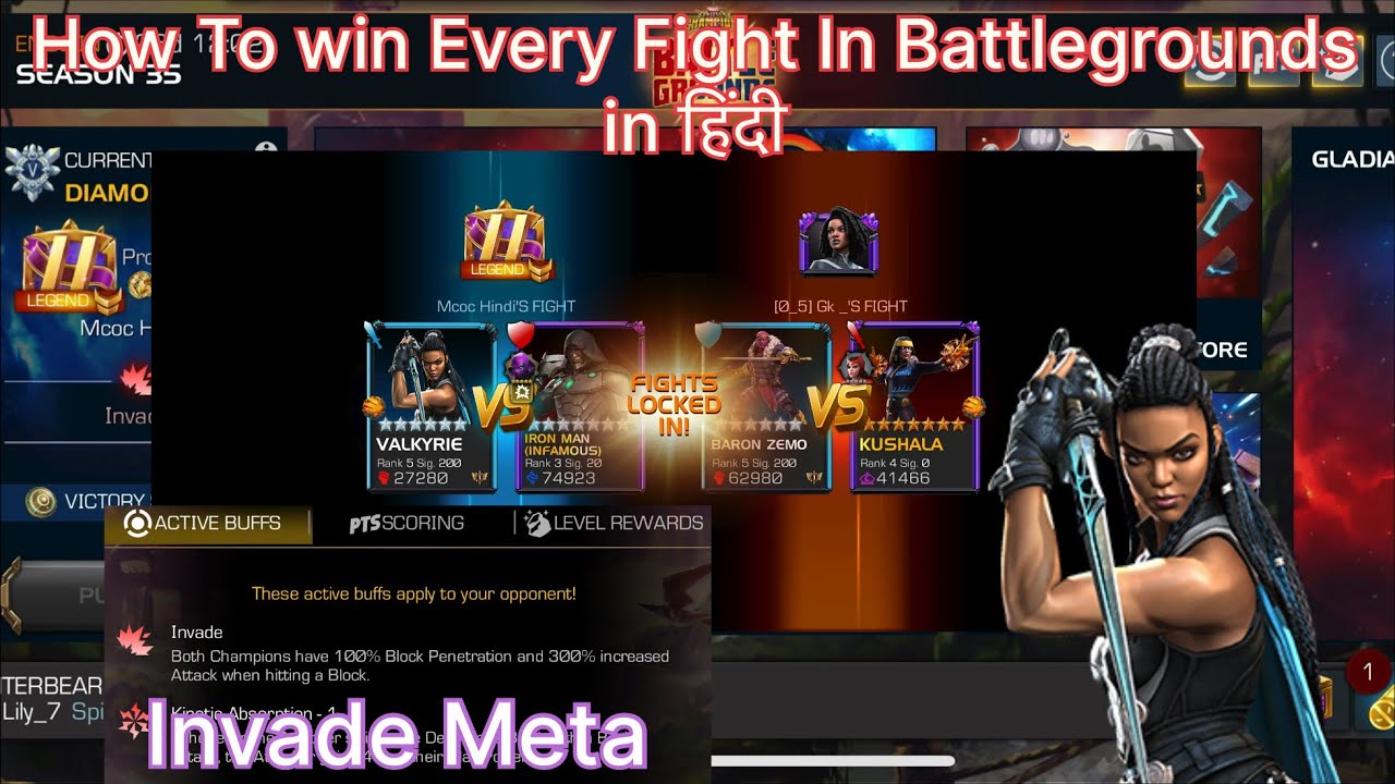 How to win every fight in battlegrounds Inavde Meta Mcoc in Hindi 