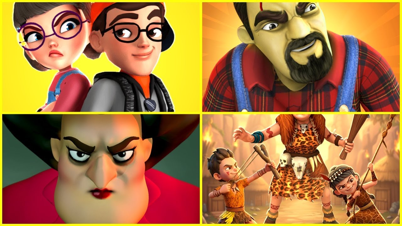 Nick and Tani Funny Story,Scary teacher 3d, Scary Stranger 3D, Scary Teacher Stone Age