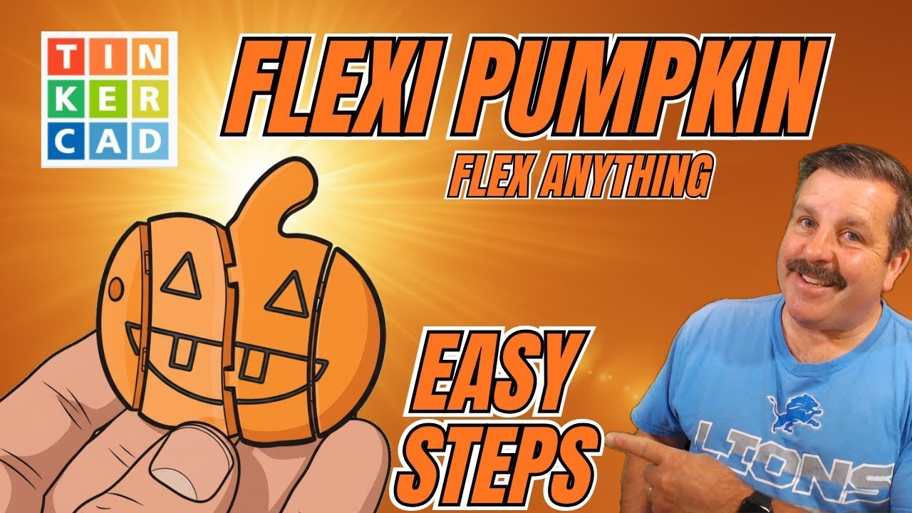Make A Tinkercad Flexi Pumpkin Keychain! Free Spooky SZN Template