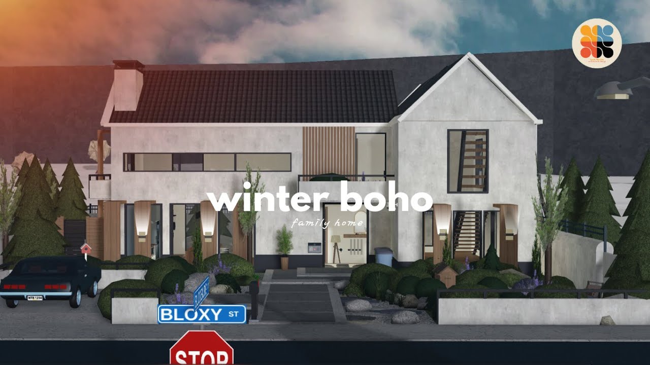 Boho Winter Family Home|Welcome to Bloxburg| | No Large Plot|