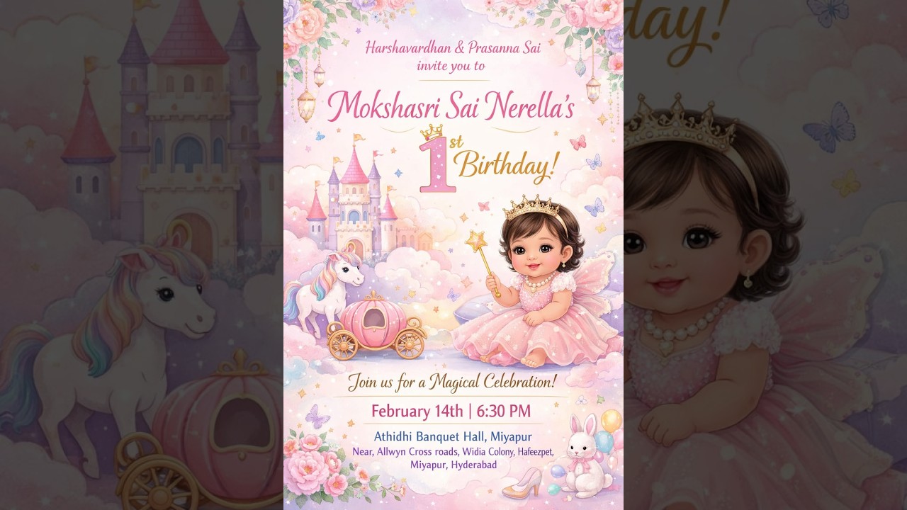 1st Birthday ! Mokshasri Sai Nerella's  Feb 14th | 6:30PM