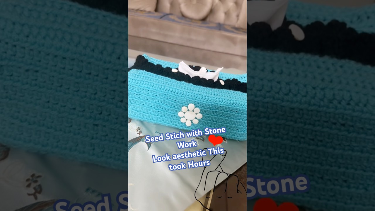 Handmade Crochet Tissue Box 🧶✨ | Satisfying Craft This Handmade Crochet Tissue Box Took Hours 😳