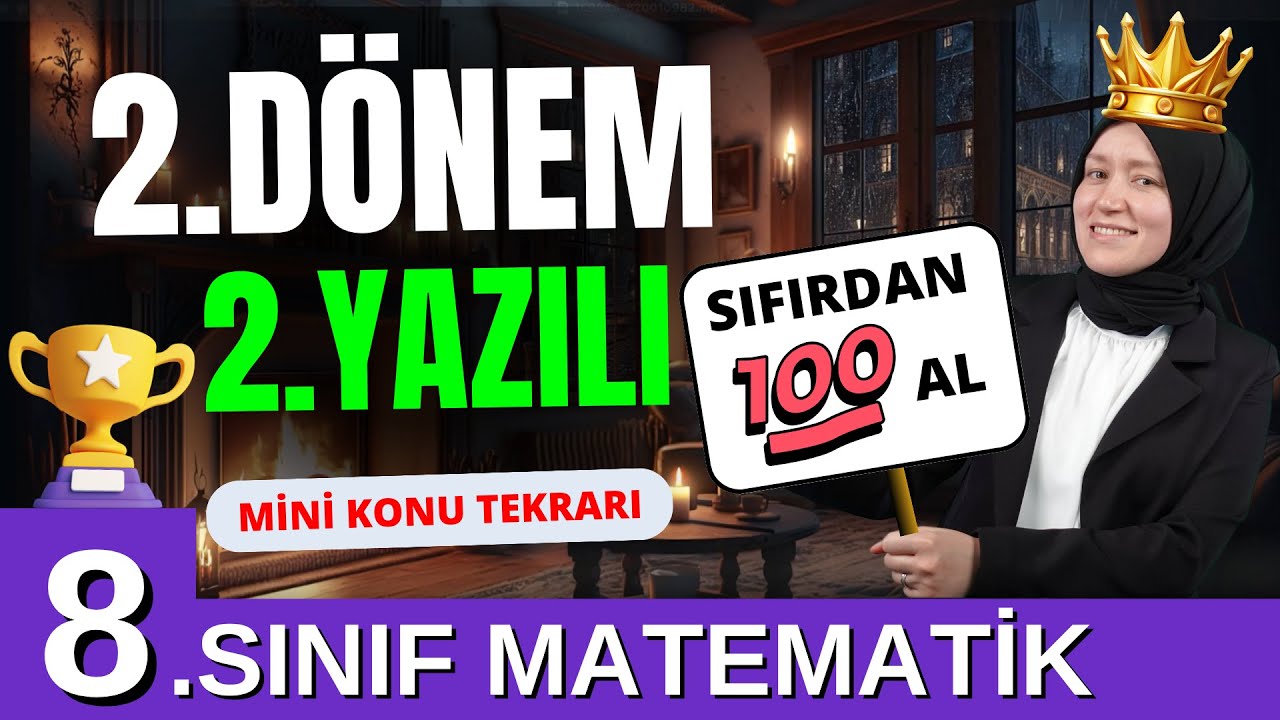 8. Sınıf Matematik 2. Dönem 2. Yazılı 2025 | 📝 SIFIRDAN 100 AL +PDF