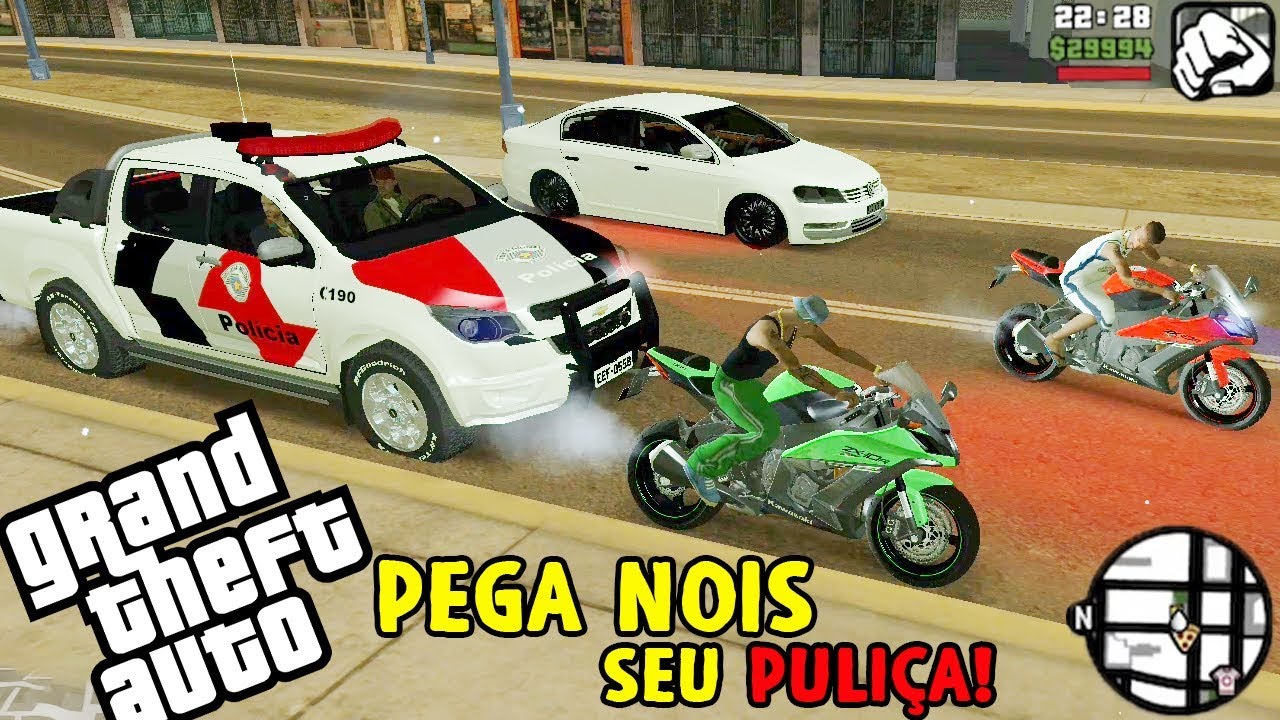 GTA MTA ROLEPLAY - FUGA NA POLICIA QUE ACHEI QUE NÃO ERA POLICIA ! - Brasil Gaming Online