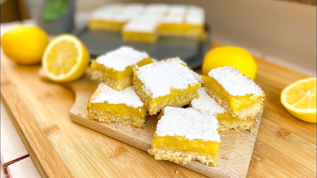 Fruchtige Zitronenschnitten | Luscious Lemon Bars | Torte me Limon