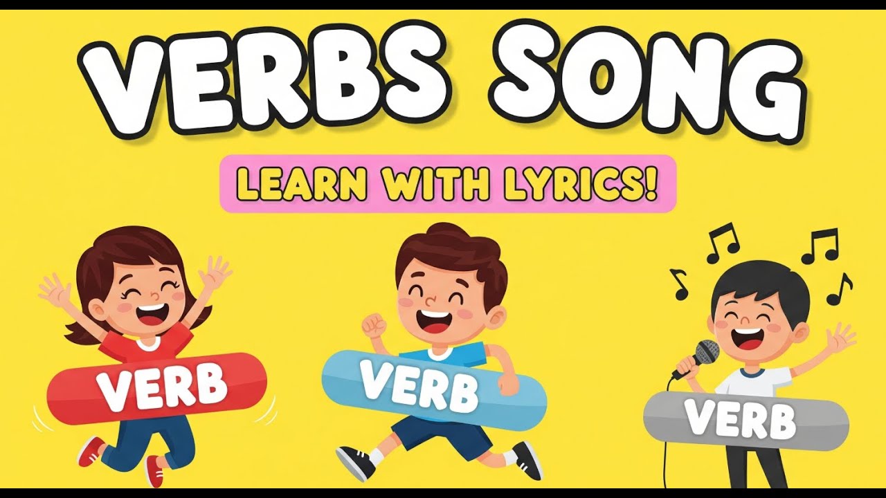 Verbs Song and Lyrics Video!    Teaching Elementary Grammar - Language Arts ELA