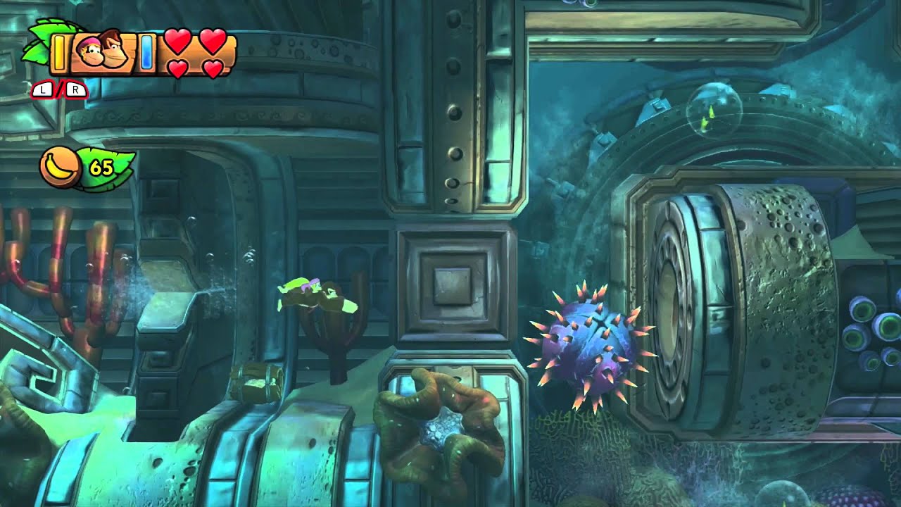 Donkey Kong Country: TF. Tormento de turbinas 4-6 - Gameplay - 100% puzzles y letras