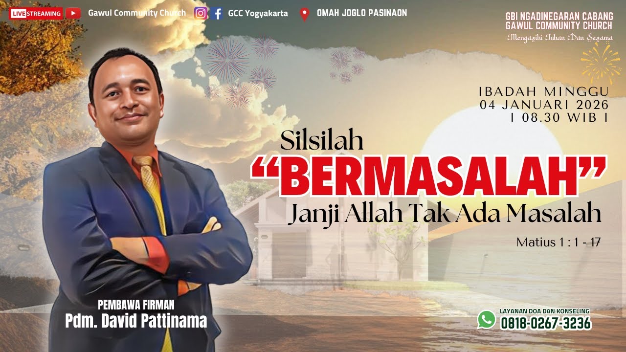 [LIVE] Ibadah Minggu, 04 Januari 2026 - GBI Ngadinegaran Cabang Gawul Community Church -