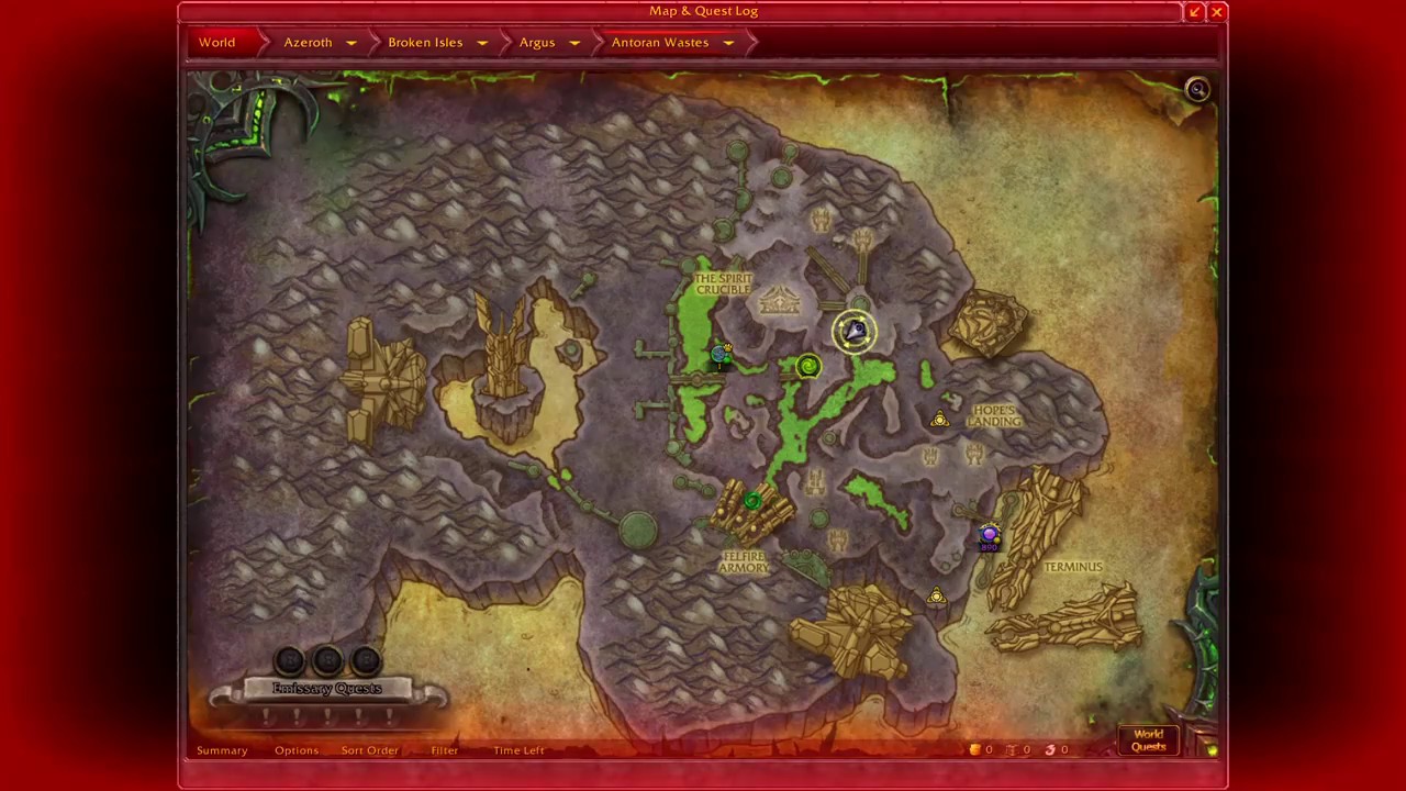 How to get to Invasion Point Cen'gar Antoran Wastes World of Warcraft Legion