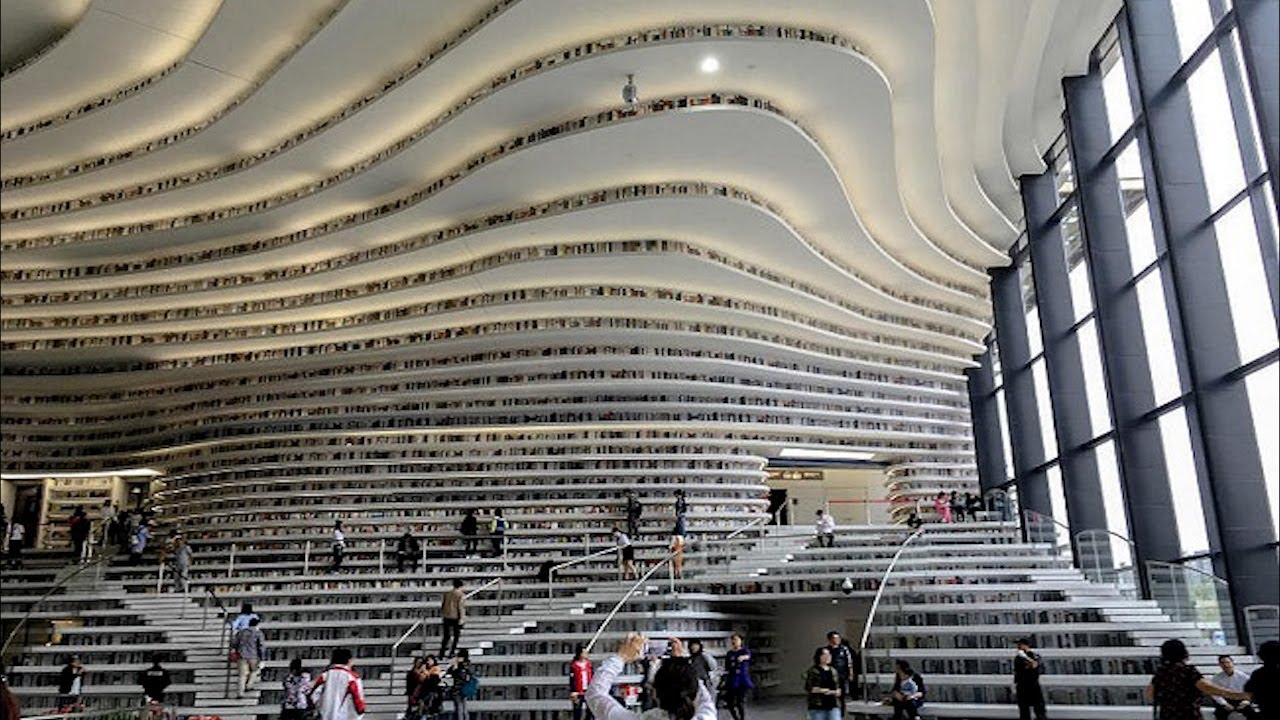 Amazing! The futuristic library in Tianjin, China becomes an internet phenomenon