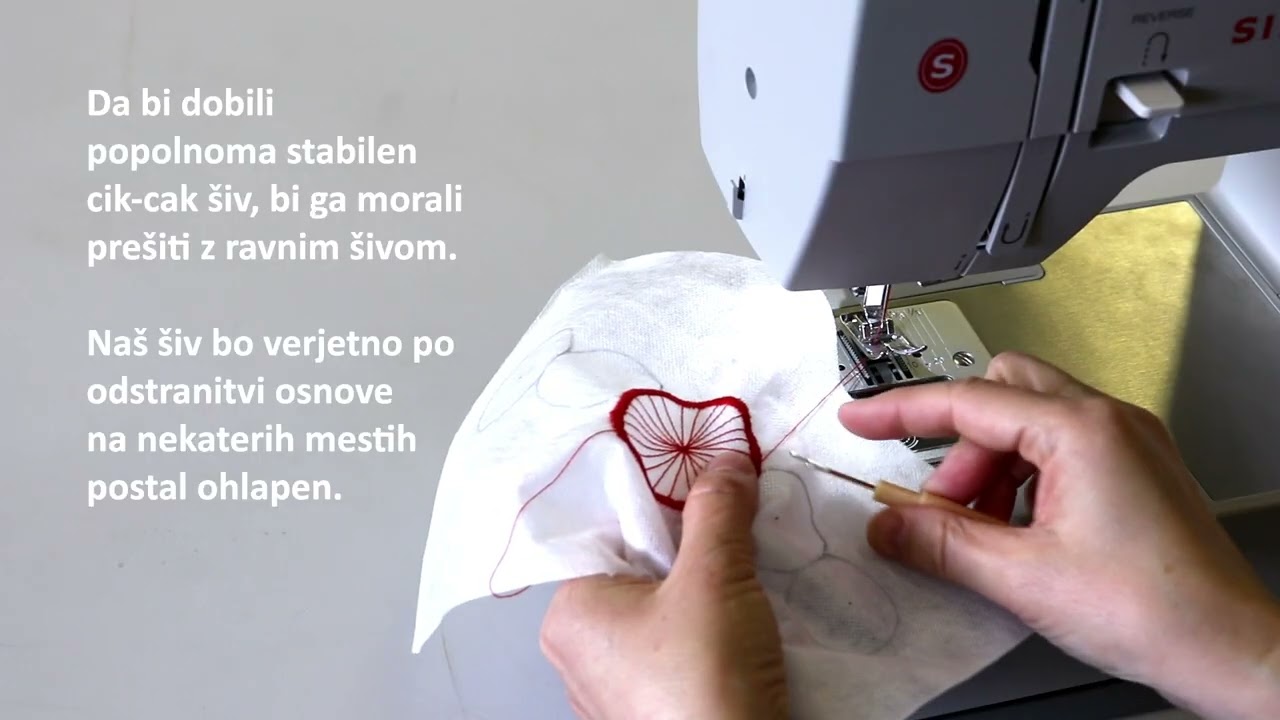 Vezenje s &scaron;ivalnim strojem &ndash; izdelava zračne čipke