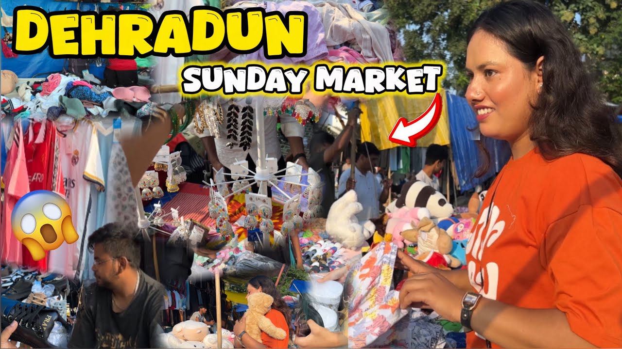 Sunday market Dehradun | cheapest market in Dehradun | ￼Priya Khatri vlog #shopping 