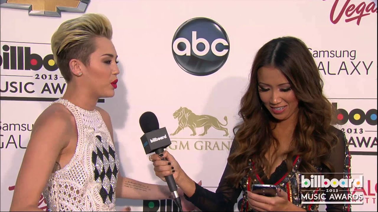 Miley Cyrus on the Billboard Music Awards Blue Carpet 2013