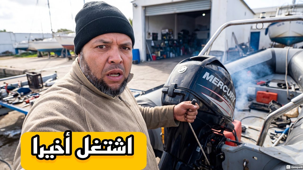لحظة الحقيقة… أول تشغيل للمحرك بعد عام ونصف! 😱🚤
